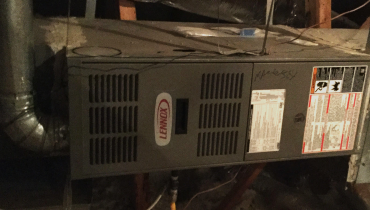 A new furnace installed in the attic of a home in Dallas, TX.