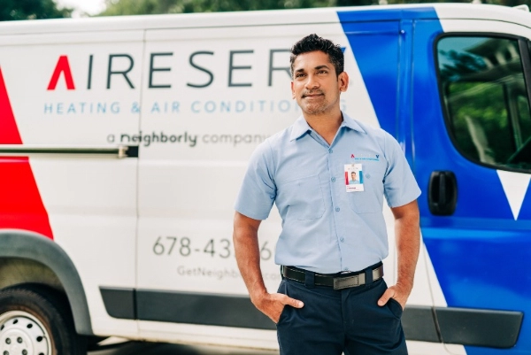 Aire Serv tech ready to provide HVAC repair service at a location near you.