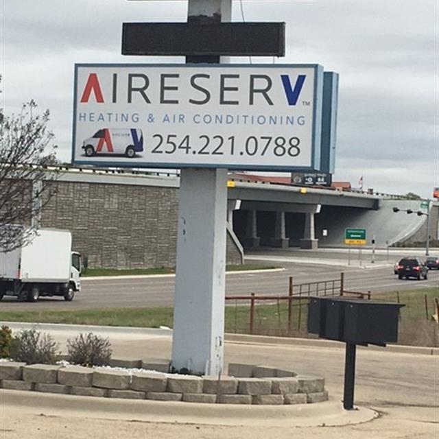 Aire Serv of Killeen signage.