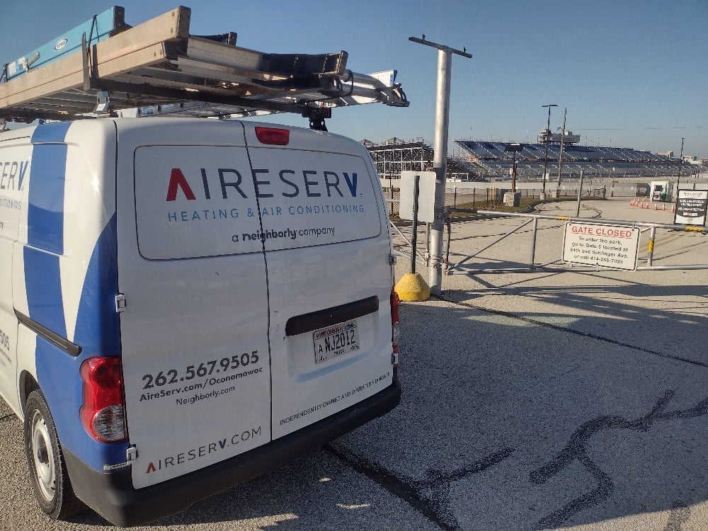 Aire Serv van near State Fair park