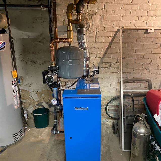 Boiler installed inside a home