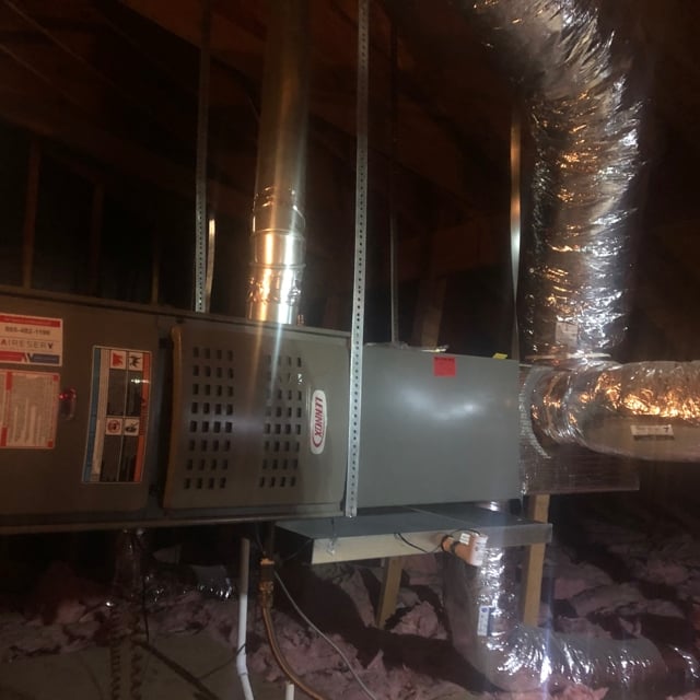 Furnace in Attic