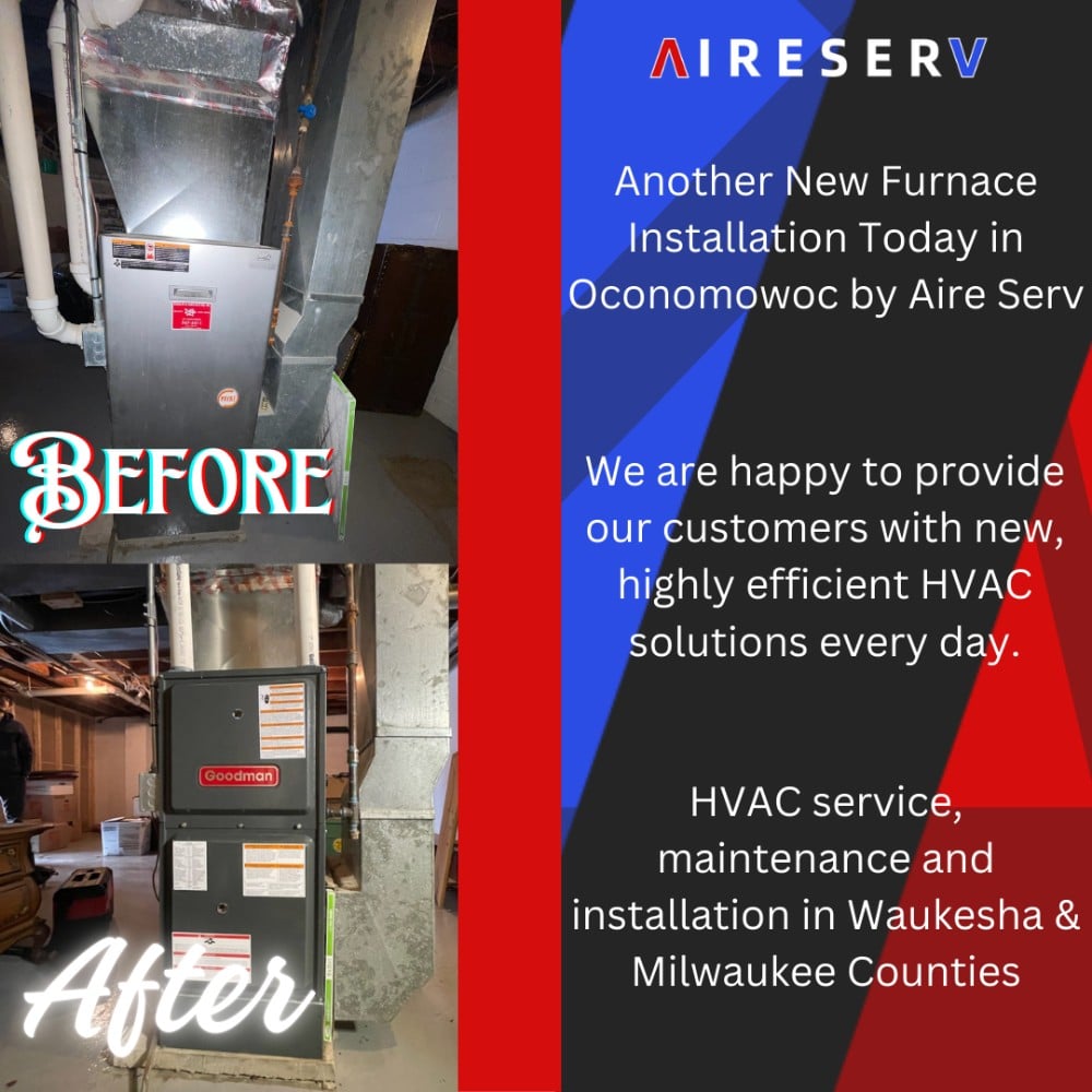 Before and after new furnace pictures