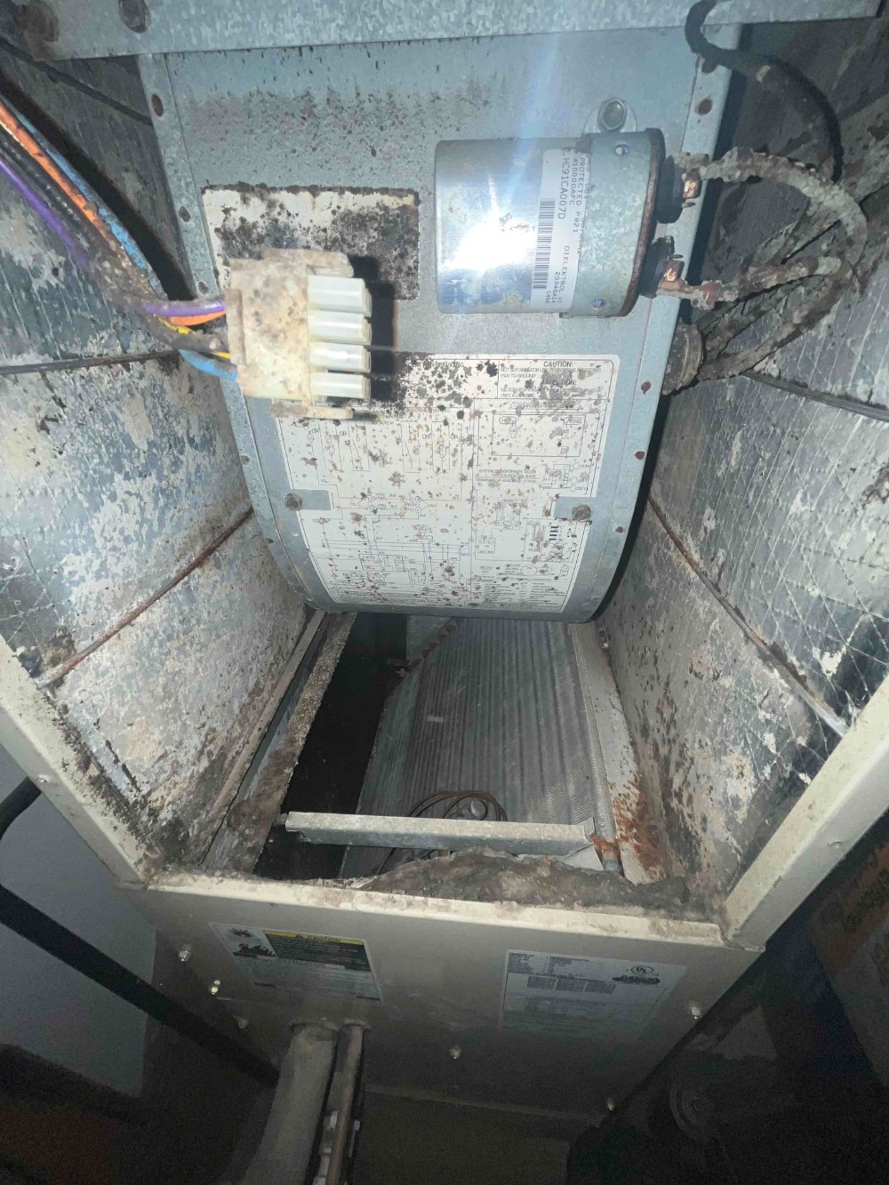 inspection of hvac unit's electrical connections