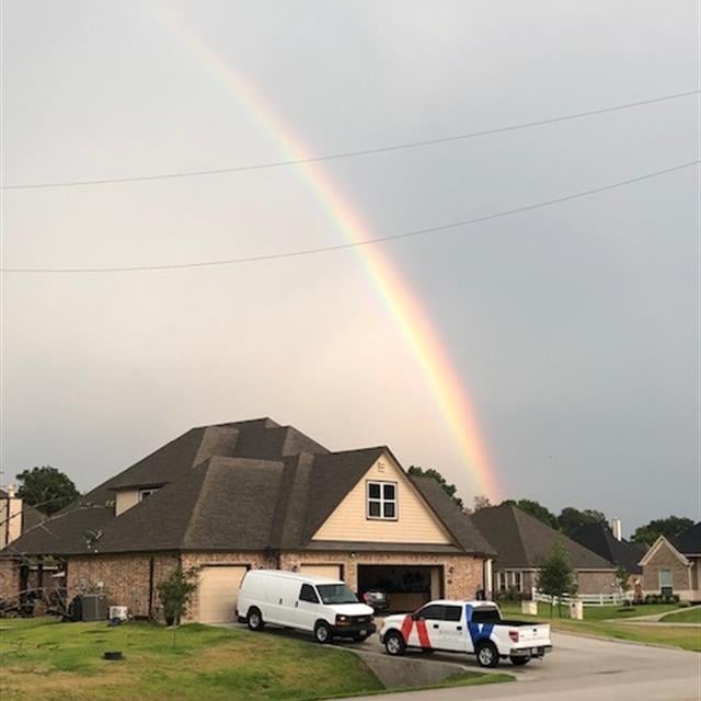 rainbow over home