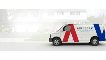 Banner photo with Aire Serv service van