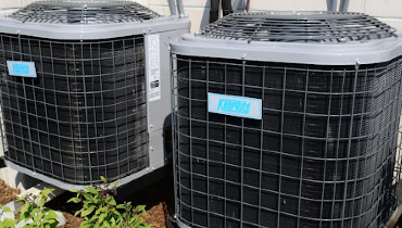 Outdoor air conditioning units used for home HVAC in Dallas, TX