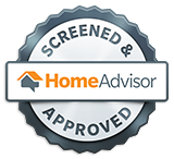 HomeAdvisor Screened & Approved badge.