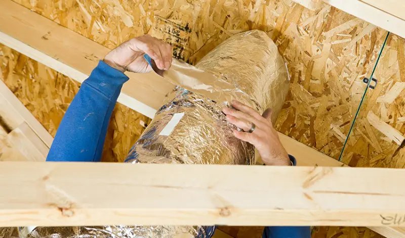 Person serving air ducts